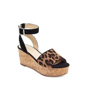 Marc Fisher Rillia‎ Leopard Cheetah Platform Heels Sandals
